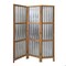 Homeroots 3 Panel Brown Corrugated Metal Room Divider 379904 - alternate 1